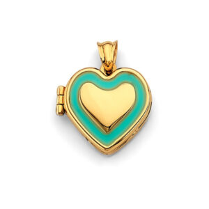14KY Heart Locket Pendant