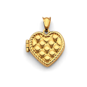 14KY Heart Locket Pendant