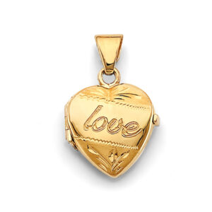 14KY Heart Locket Pendant