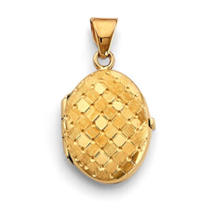 14KY Oval Locket Pendant