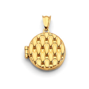 14KY Round Locket Pendant