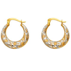 14K 2T Fancy Shrimp Earrings