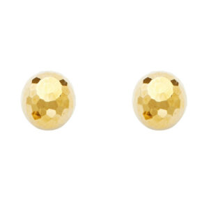 14KY 9.5mm D Ball Earrings with Push-back