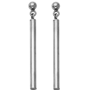 14KW Round Bar Hanging Earrings