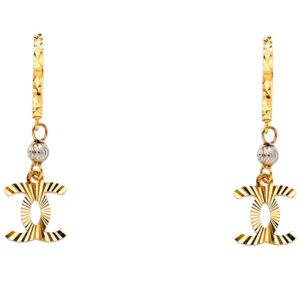 14KY DC Fancy Hanging Earrings