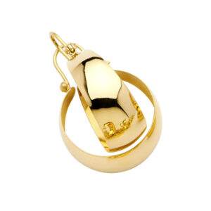 14KY Plain Graduated Hoop Earrings