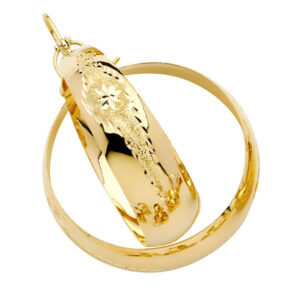 14KY DC Graduated Hoop Earrings