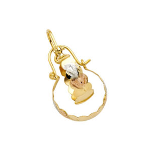 14K 3C Heart DC Graduated Hoop Earrings