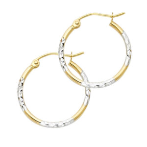 14K 2T DC Hoop Earrings