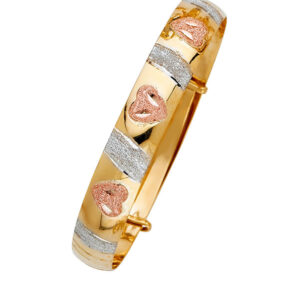 14K 3C Adjustable Bangle