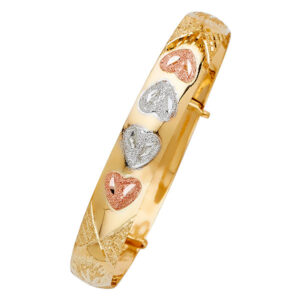 14K 3C Adjustable Bangle