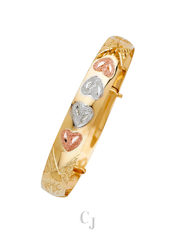 14K 3C Adjustable Bangle