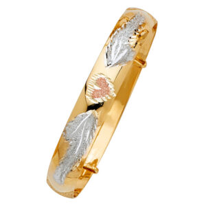 14K 3C Adjustable Bangle