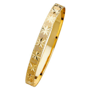 14KY 8mm Solid Bangle