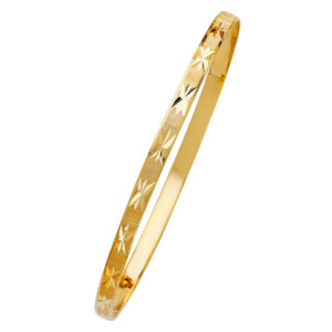 14KY 4mm Solid Bangle