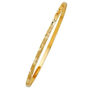 14KY 3mm Solid Bangle