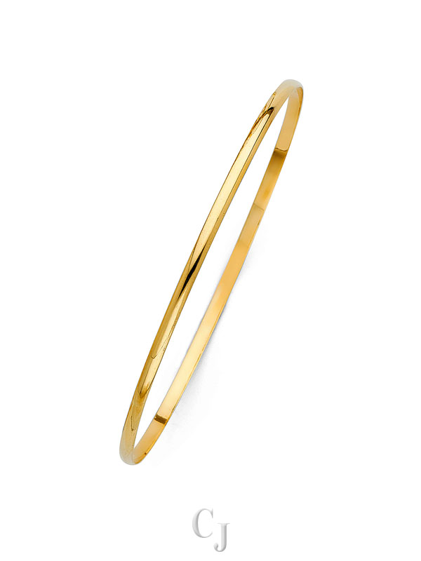 14KY 2mm Solid Bangle