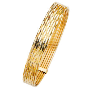 14KY 7Days Solid Bangle