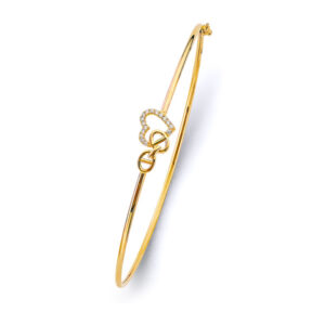 14KY CZ Light Flexible Bangle