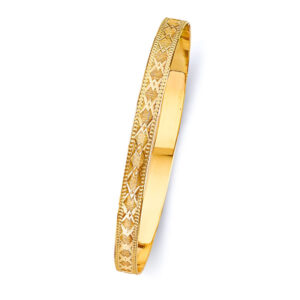 14KY 6mm Solid Bangle