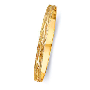 14KY 6mm Solid Bangle