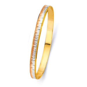 14K 3C 6mm Solid Bangle