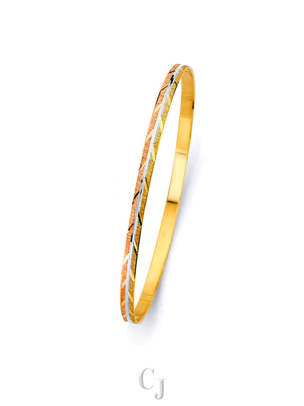 14K 3C 3.5mm Solid Bangle