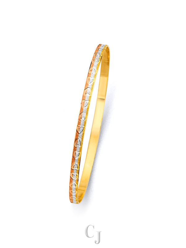 14K 3C 3.5mm Solid Bangle