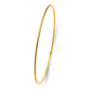 14KY 1.5mm Light Braided Bangle