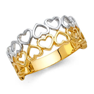 14K 2T CZ Fancy Ring