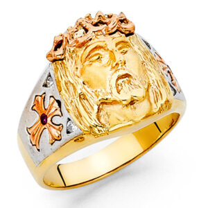 14K 3C CZ Men’s Ring