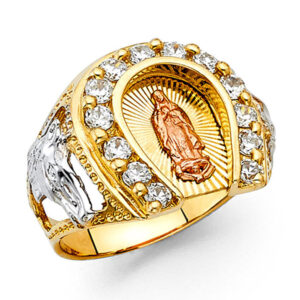 14K 3C CZ Men's Ring