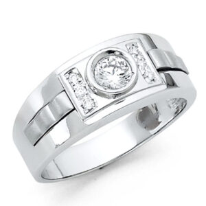 14KW CZ Men's Ring