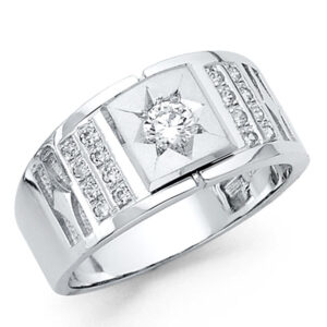 14KW CZ Men's Ring