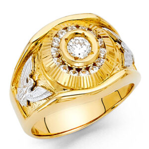 14KY CZ Men's Ring