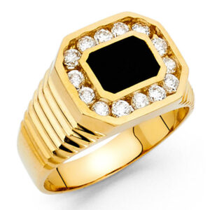 14KY Onyx Men's Ring