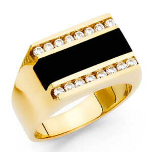 14KY Onyx Men's Ring