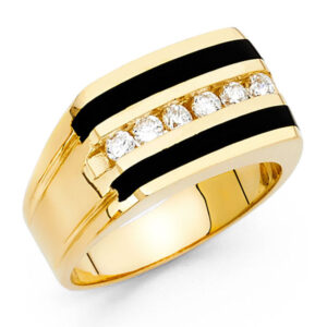 14KY Onyx Men's Ring