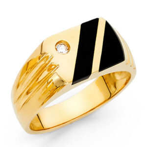 14KY Onyx Men's Ring