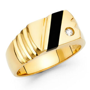 14KY Onyx Men's Ring