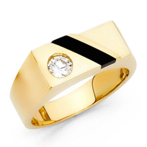 14KY Onyx Men's Ring