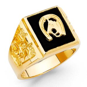 14KY Onyx Men's Ring