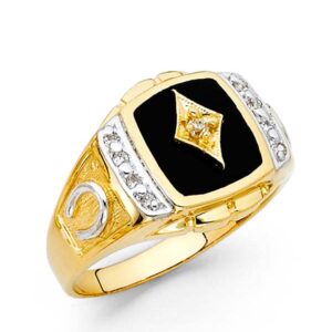 14KY Onyx Men's Ring