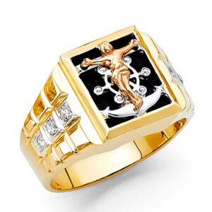 14KY Onyx 3C Men's Ring