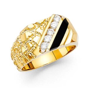 14KY Onyx Men's Ring