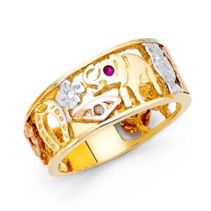 14K 3C Lucky Men's Ring