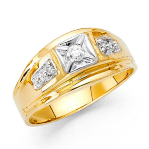 14KY CZ Men's Ring