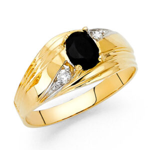 14KY CZ Men's Ring