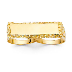 14KY 2 Finger Men's Ring
