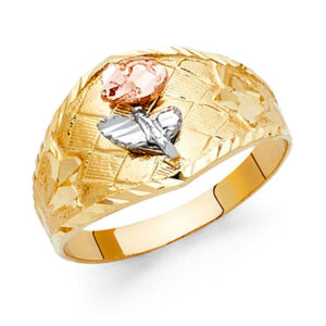 14K 3C Fancy Flower Ring